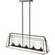 Bonnie 5 Light 37.5 inch Matte Black Grey Wood Chandelier Ceiling Light